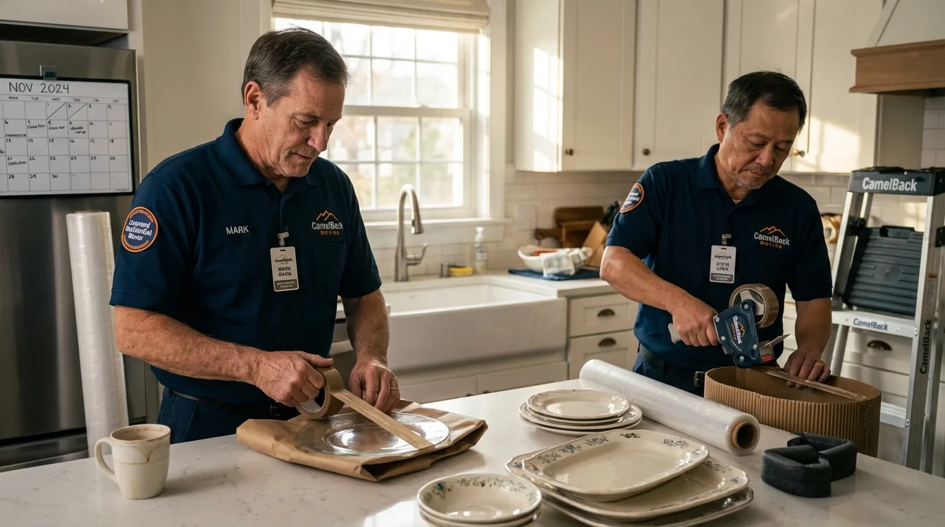 Professional crew packing kitchen dishware in Joseph City, AZ